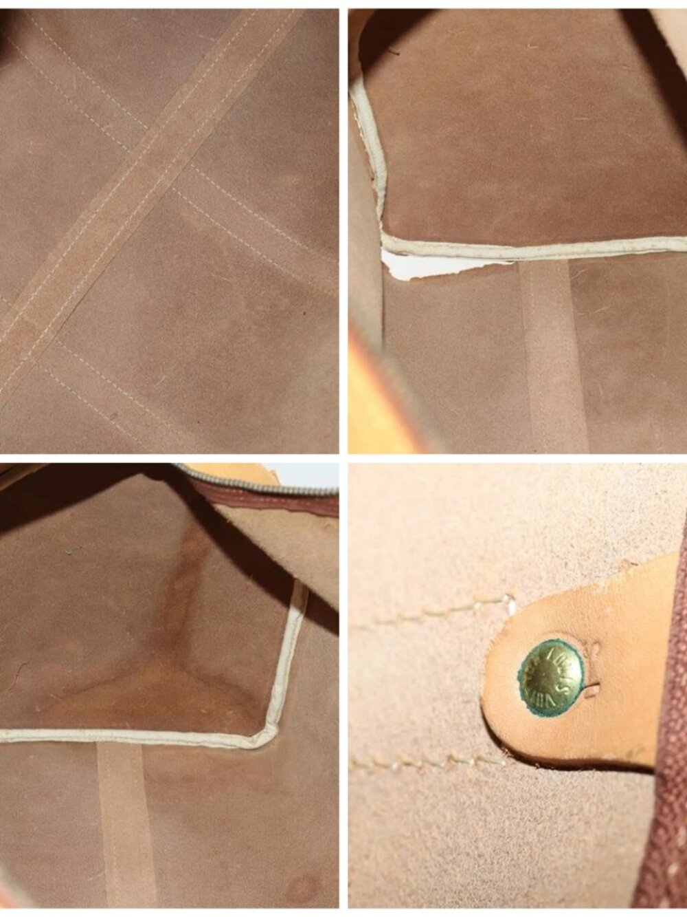 LOUIS VUITTON Nomad Keepall 55 Boston Bag Beige LV Auth 163339 - Picture 15 of 16